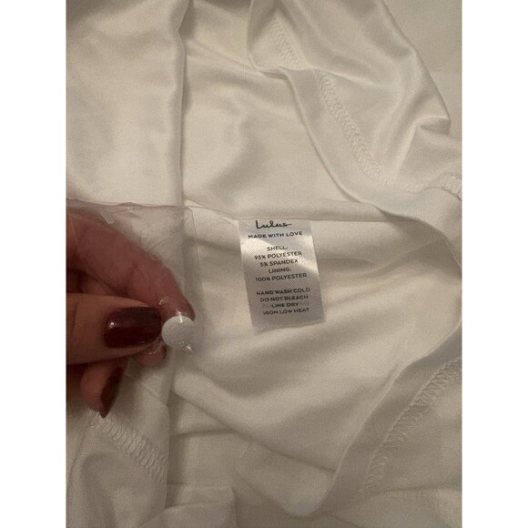 Lulus Arienne White Off-the-Shoulder Mermaid Maxi Dress Medium Bridal Wedding - Picture 8 of 8